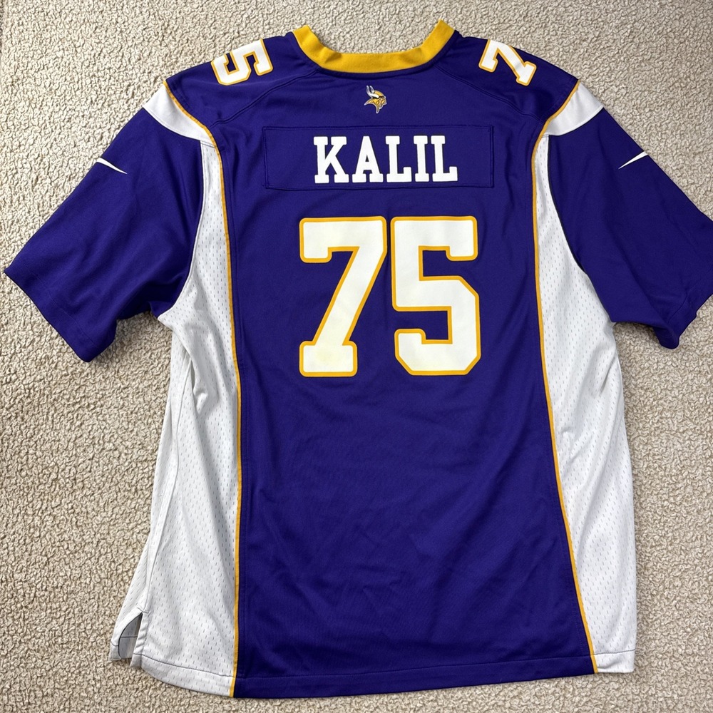 Minnesota Vikings‎ Nike On Field Purple Jersey XXL #75 Matt Kalil EUC